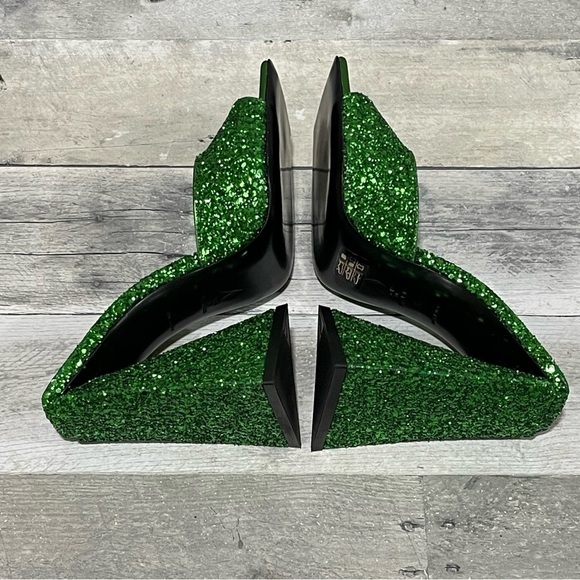THE ATTICO Devon 115 Mule - Apple Green Glitter - Sz - 7 .US / 37 .EU - Picture 8 of 10